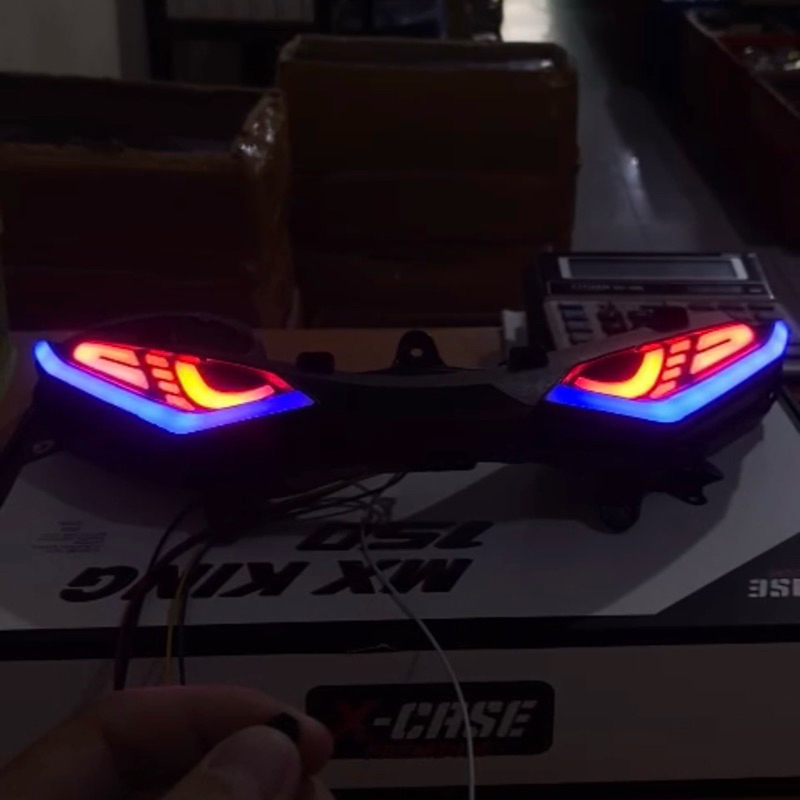 LAMPU ALIS MATA GABAN MX KING DEVIL EYE RGB FULL SET FRAME ALIS LAMPU DEPAN MX KING