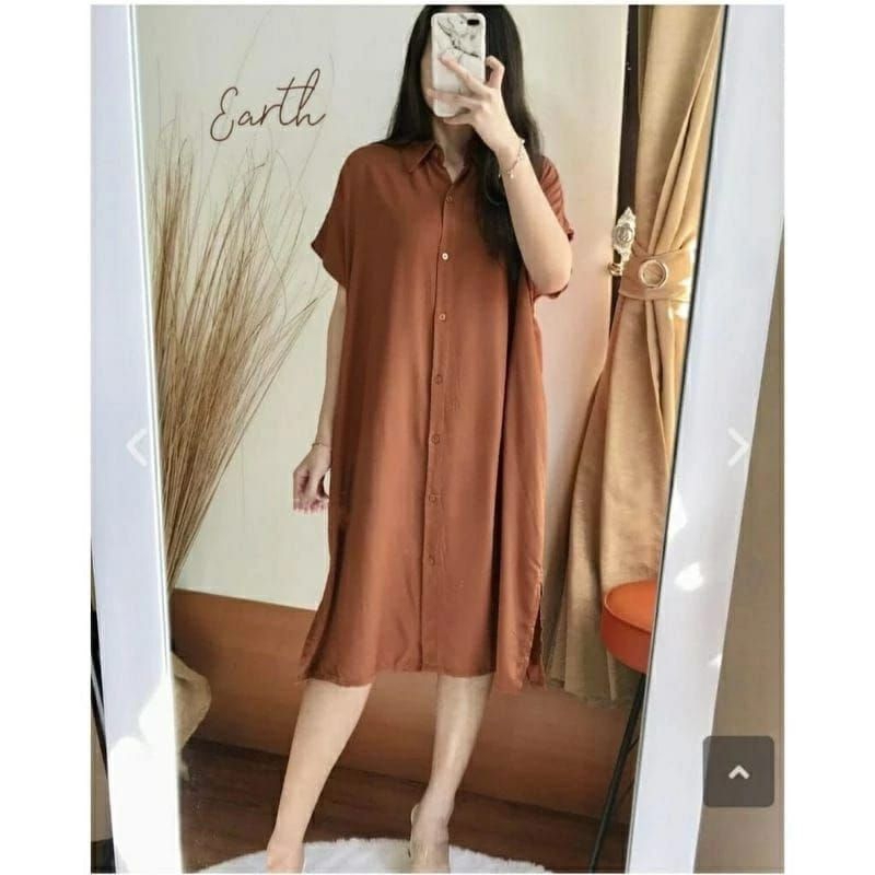 Daster Polos Ful Kancing depan lula home dress
