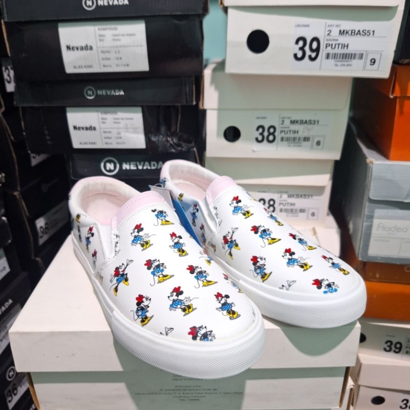 Sepatu Sneakers Slop wanita lucu Casual DISNEY by Matahari dept Store PROMO SALE