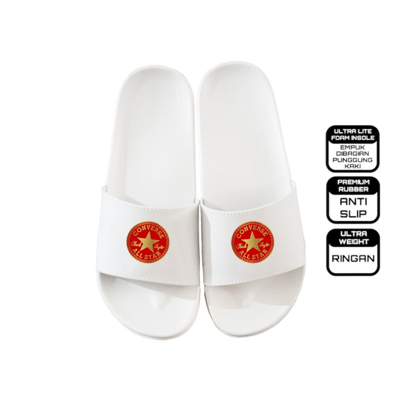 Sandal Slide/ Slop kokop pria/sandal Converse Kulit