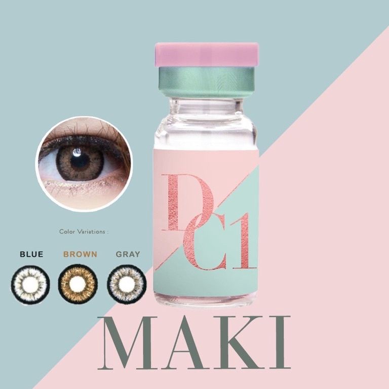 SOFTLENS DREAMCOLOR DC1 MAKI GREYBROWNBLUE  NORMAL  MINUS  ART I7B2