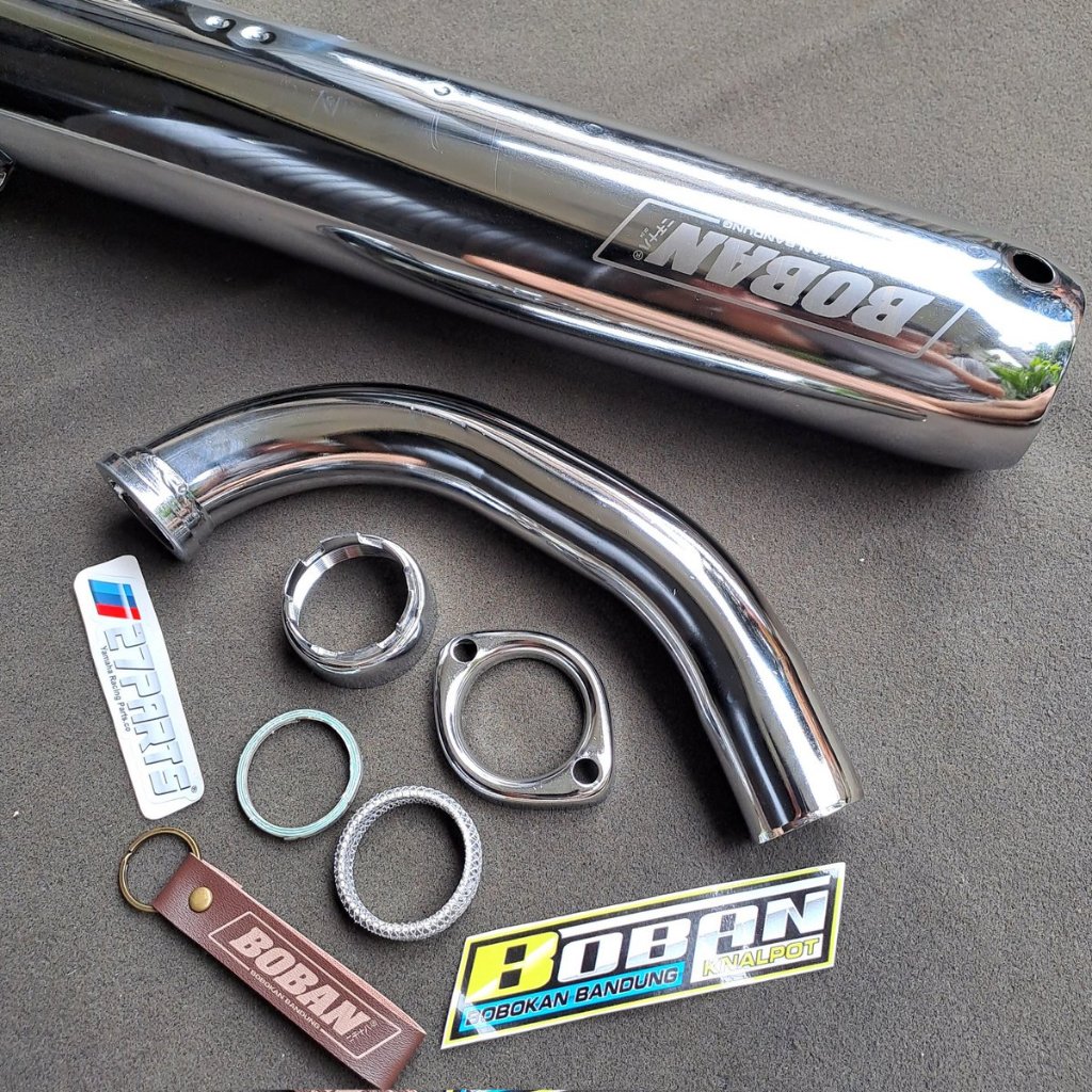 BOBAN KNALPOT FULLSET LEHER TANPA SEKAT RING CINCIN & PACKING "BOBOKAN BANDUNG" KNALPOT BOBAN RX KIN