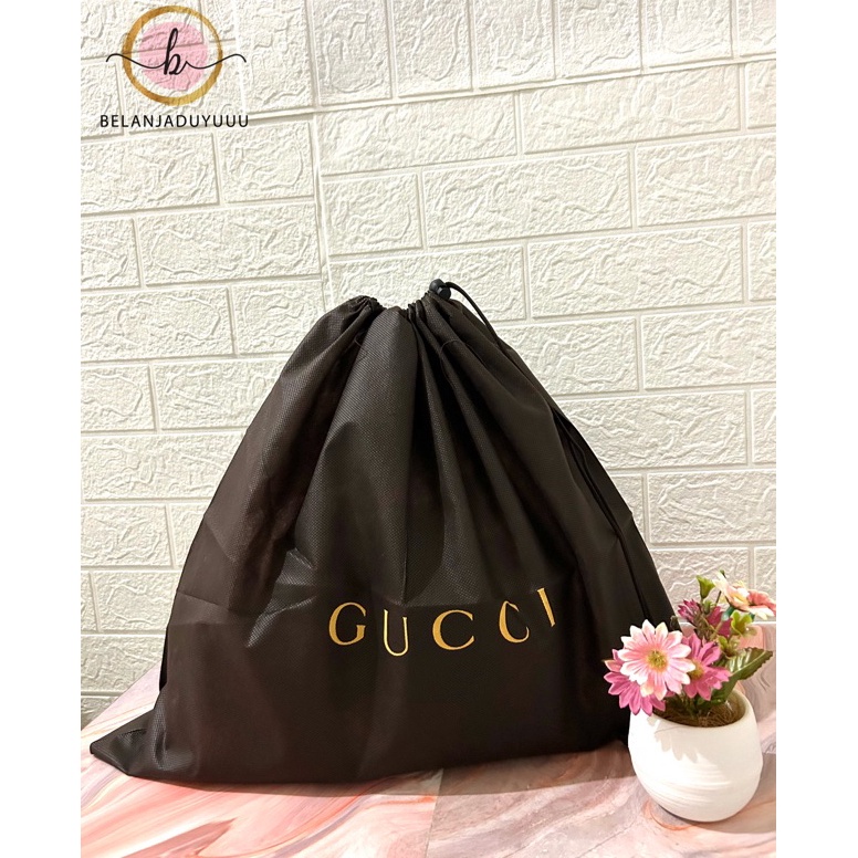 Baru GUCCI DUSTBAG Coklat Pengganti Sarung Tas Pelindung Debu Serut Dust Bag DB Branded M36