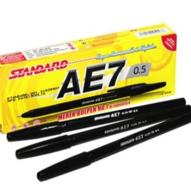 

KF7 12 Pcs 1 Pack Pen Bolpoin Pulpen Standard AE7 5 MM