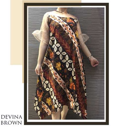 COD Devina Dress  Dress Batik Wanita Terusan WanitaDevina Dress  Dress Batik Wanita Terusan Wanita