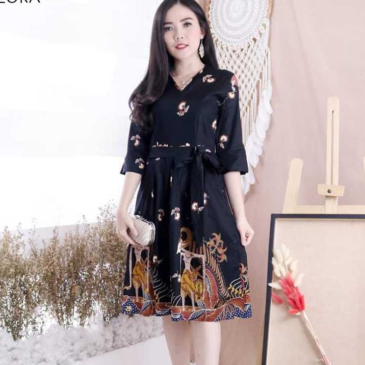 PAKET HEMAT Izora Dress  Dress Batik Wanita  Terusan Wanita  Tunik Batik WanitaIzora Dress  Dress Ba