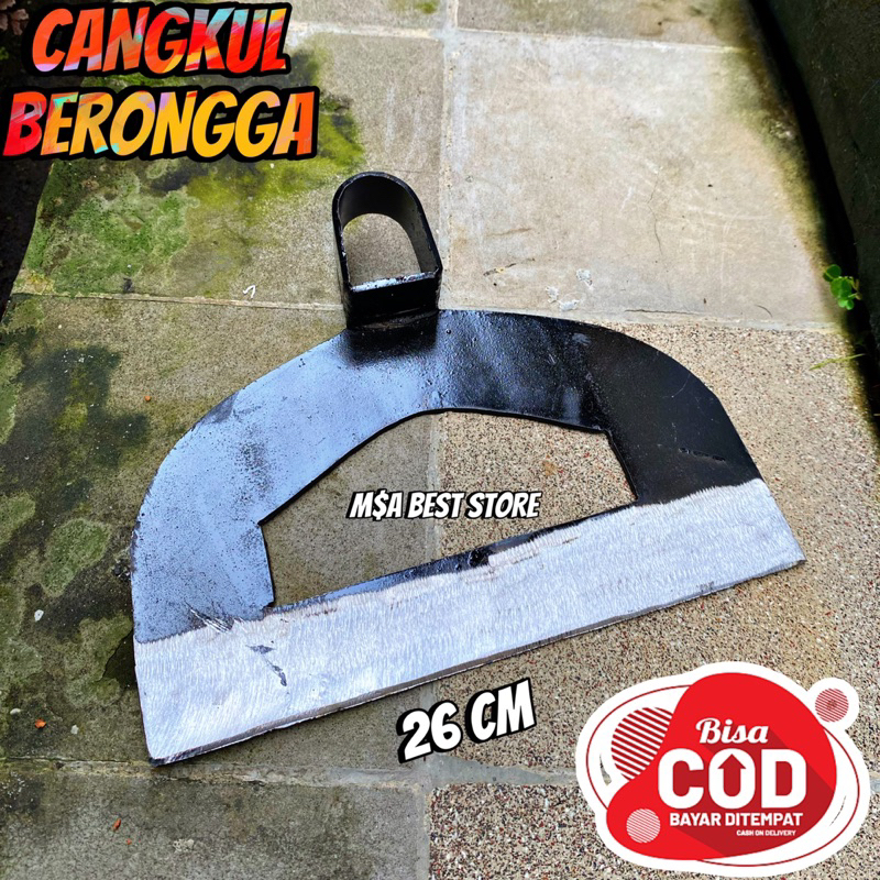 CANGKUL BERONGGA BAHAN BAJA - Cangkul Rumput Liar Gulma - Cangkul berkebun