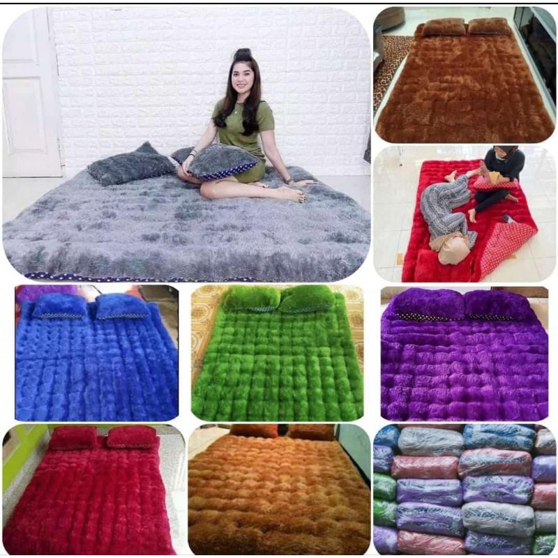 [[BISA COD]] KASUR GENDER JUMBO FREE 2 BANTAL UKURAN -+100*170*8 TEBAL KUALITAS SUPER ALAS BAWAH POL