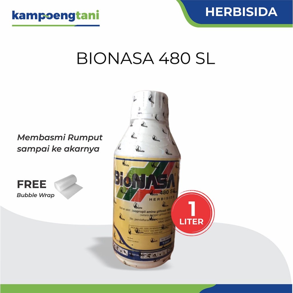 Kampoeng Tani - Herbisida Bionasa 480 SL 1 Liter Racun Rumput Obat Pembasmi Gulma Tanaman