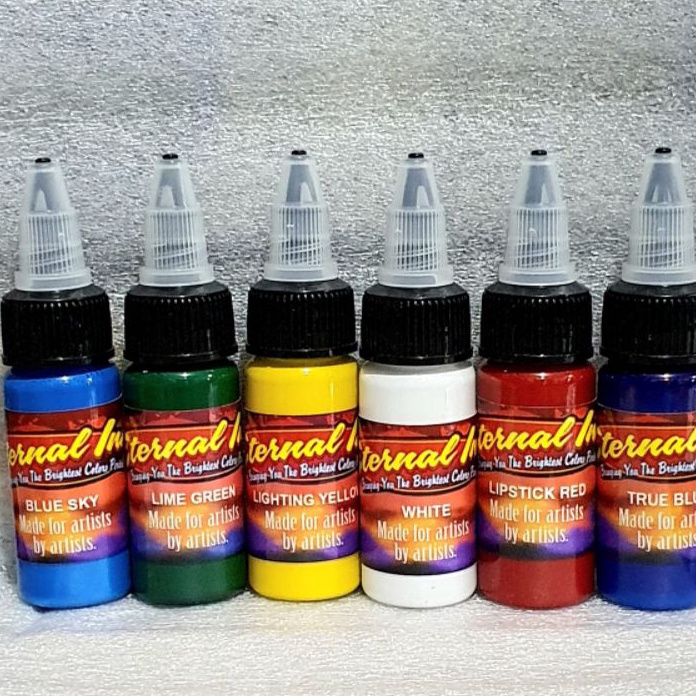 Terbaru TINTA TATTOO COLOR ETERNAL INK 12oz  15ml
