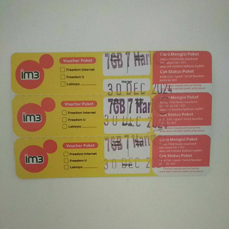 Voucher Indosat 7GB 7H