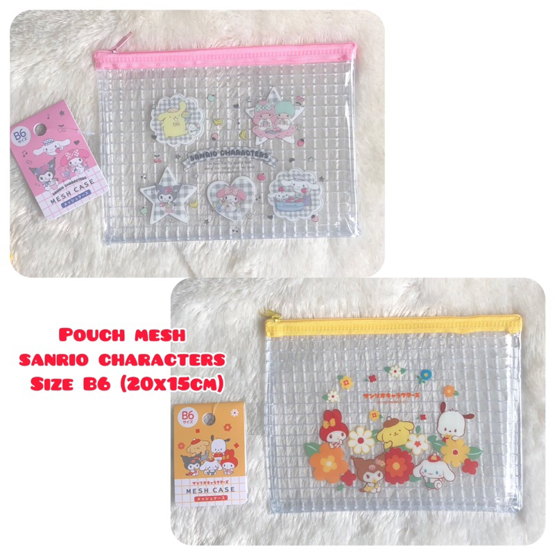 

sanrio mesh case B6 pouch size 20x15cm original japan