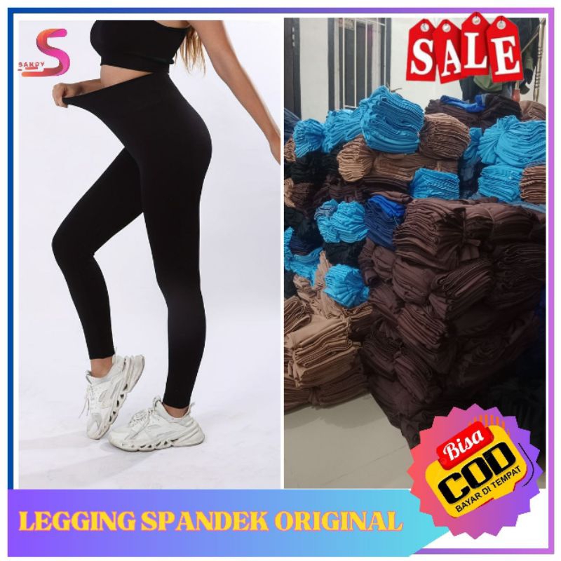 Legging STANDAR Panjang/wanita dewasa/bahan spandex/meral/licin
