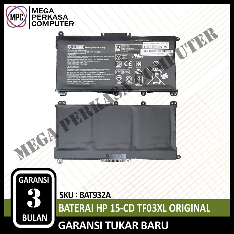 Baterai laptop HP 15-CD Series TF03XL HSTNN-UB7J LB7X LB7J IB7Y