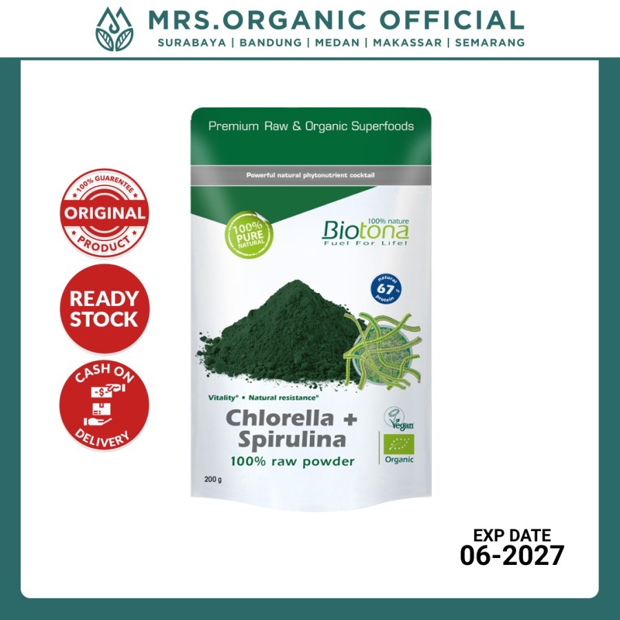 

Biotona Chorella + Spirulina Raw 200 Gram