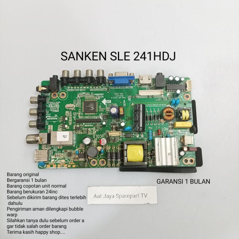 Mb - Mainboard - Mobo - Motherboard Tv Led Mesin Sanken SLE241HDJ