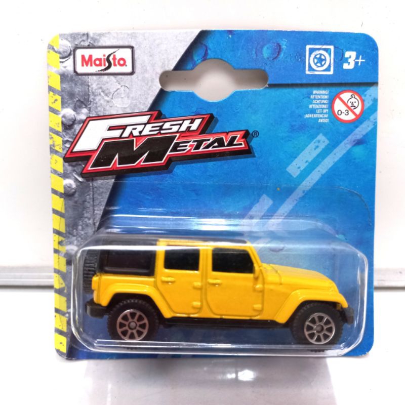 Diecast Maisto Jeep Wrangler Kuning 1:64