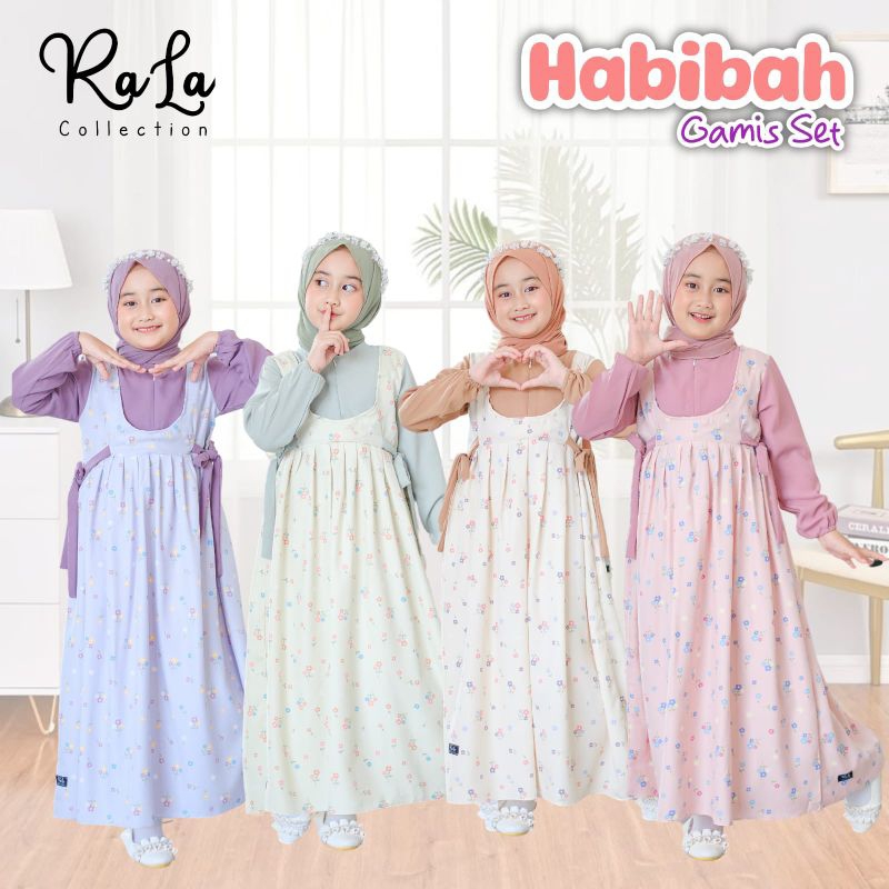 GAMIS ANAK TERBARU HABIBAH BY RALA USIA 5-11 THN PAKAIAN MUSLIM ANAK PEREMPUAN SET