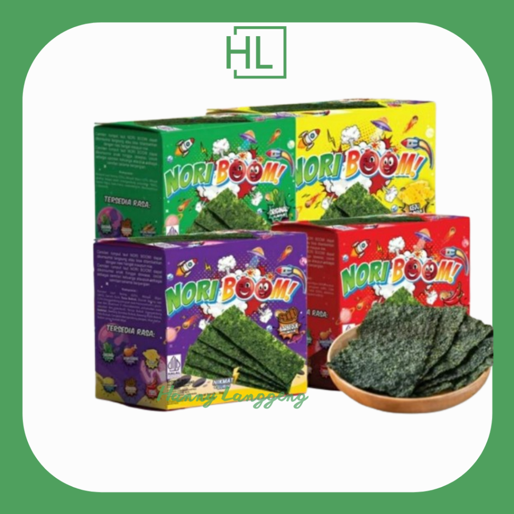 

[HL] Nori BOOM Snack Rumput Laut ALL VARIAN 1Box Isi 12pcs x @3gr