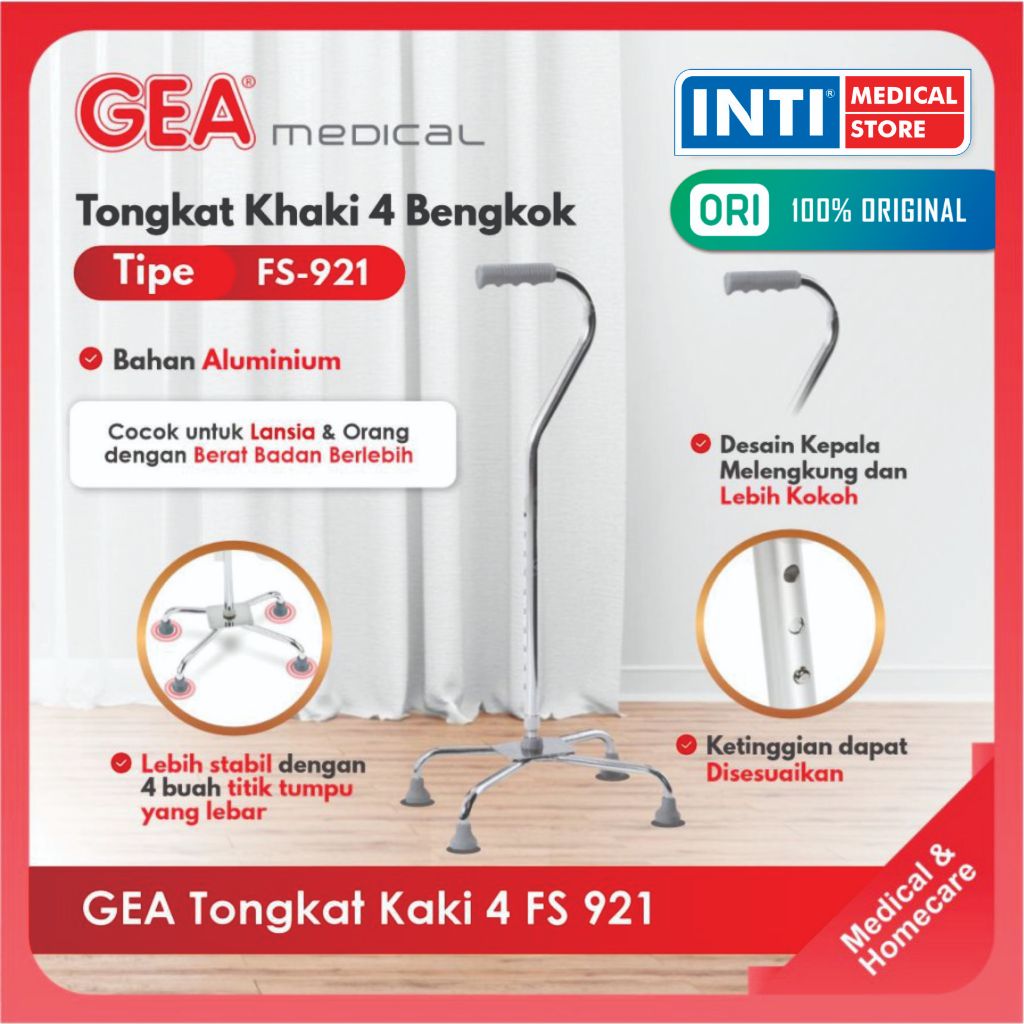 GEA Medical | Tongkat Kaki 4 FS 921 | Alat Bantu Jalan FS 921