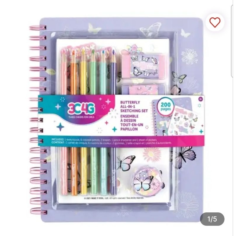 

Make It Real Set All In 1 Sketching Book Butterfly