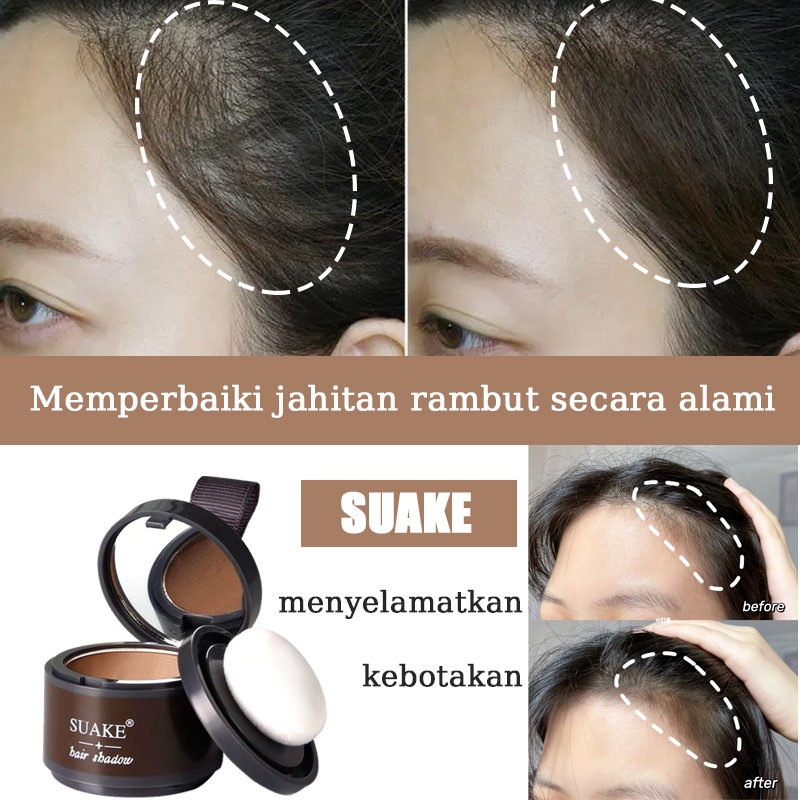 SUAKE Hair Shadow Bedak Penutup Garis Rambut Yang Tipis Penutup Uban  Hair Shadow Powder Bedak Penut