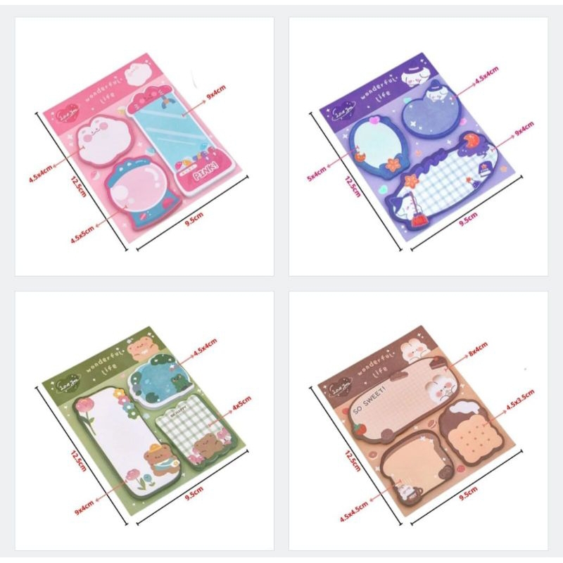 

Sticky Note Karakter Lucu | pembatas buku karakter | tempelan kertas