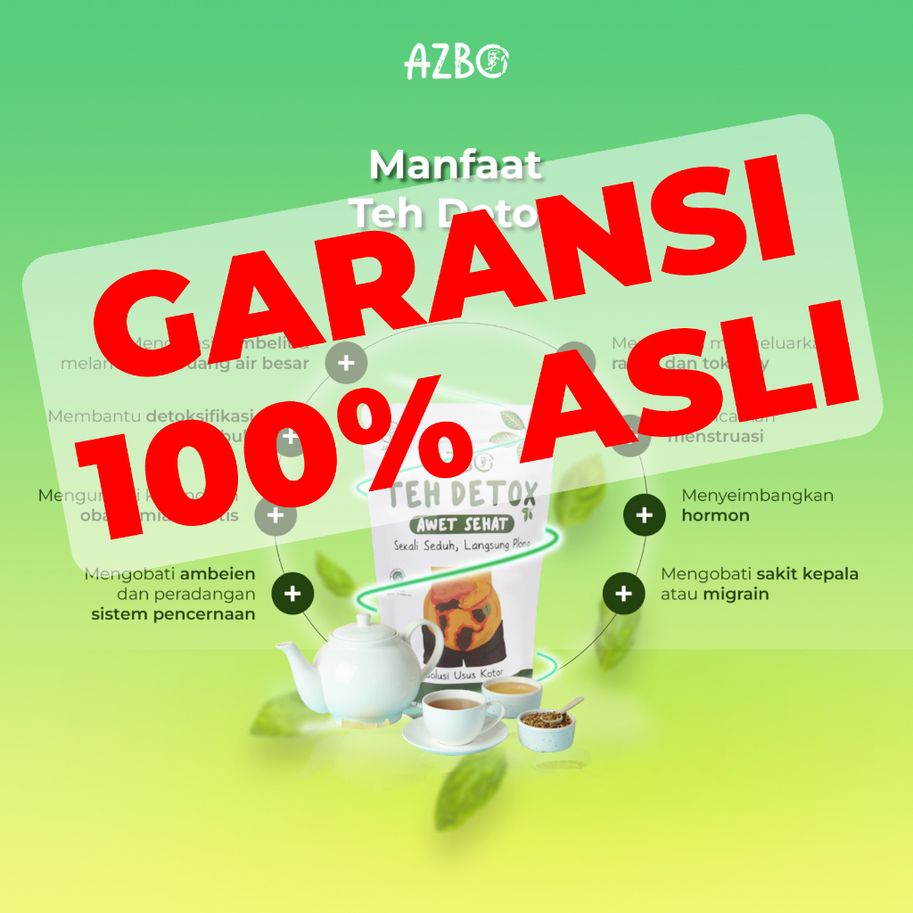 

AZBO Teh Detox (Herbal Tea) Pembersih Pencernaan, Atasi Sembelit, Begah dan Pelancar BAB 100% Ori