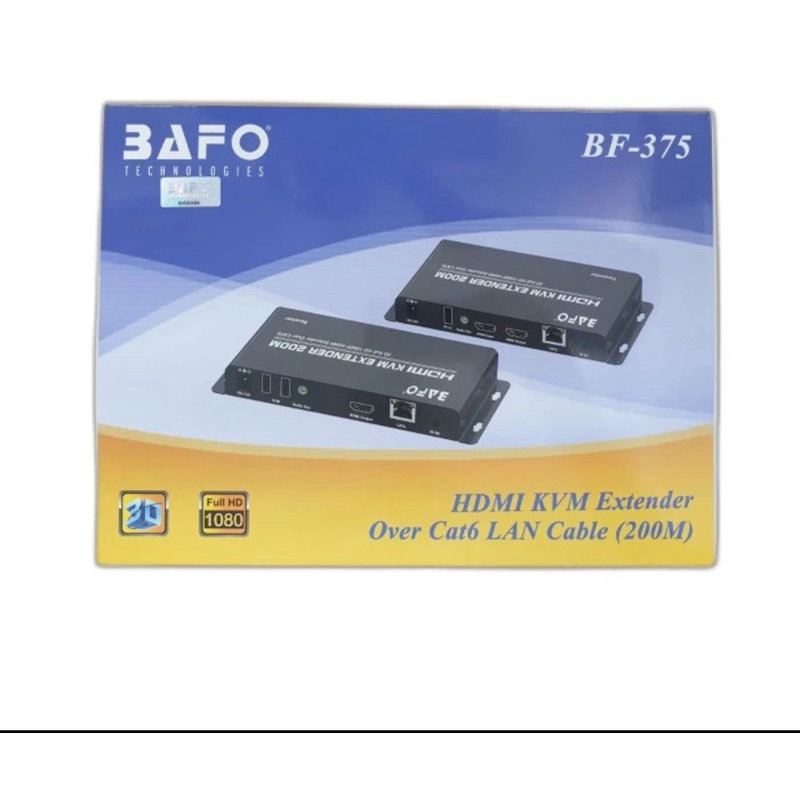 BAFO BF-375 BF375 HDMI KVM EXTENDER OVER CAT6 LAN CABLE 200M