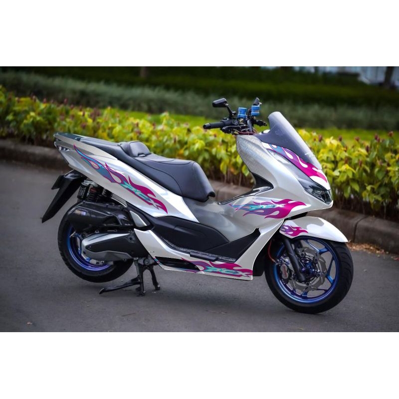 decal stiker variasi motor Honda PCX 150/160 full body striping decal custom Honda pcx