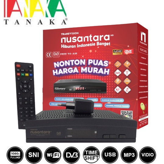 Receiver Tv Parabola Tanaka Transvision Nusantara Merdeka KU BAND MPEG DVB Full HD  C