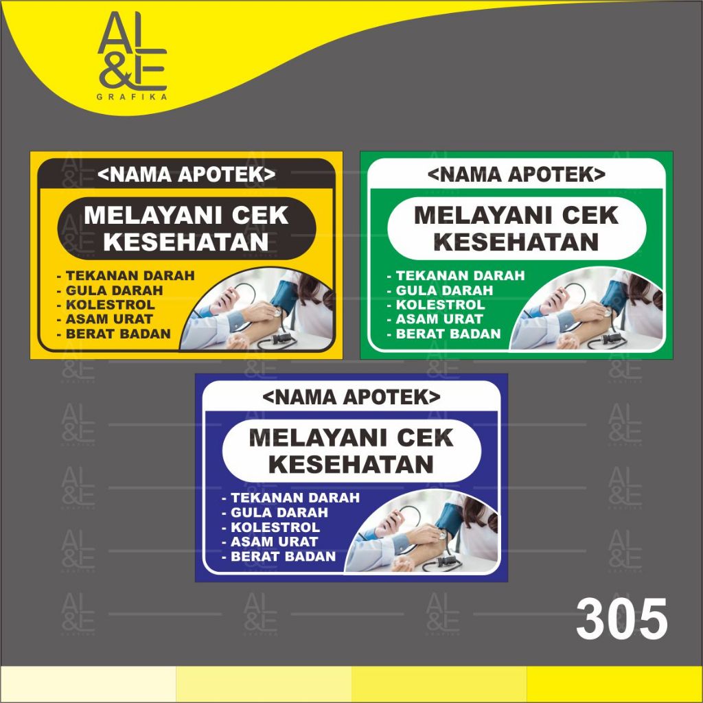 

305 - Stiker Konsultasi Apoteker Gratis, Sticker Vinyl, Cetak Premium Indoor _Tahan air