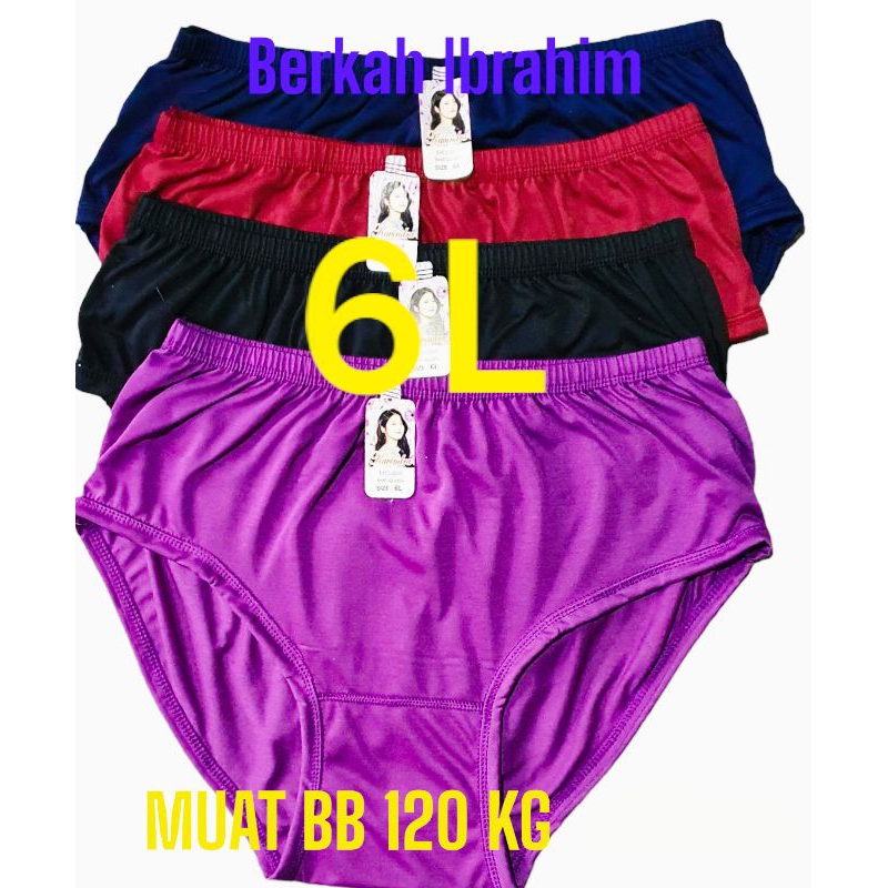 GROSIR CD WANITA JUMBO 6L/XXXXXL/CELANA DALAM WANITA JUMBO WARNA GELAP 6L/XXXXXL