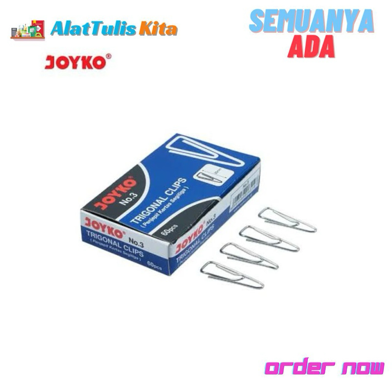 

Trigonal Clip / Klip / Penjepit Kertas Segitiga Joyko No. 3