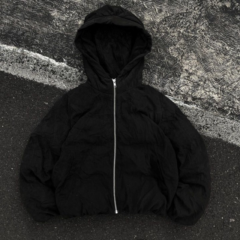 jaket hitam puffer