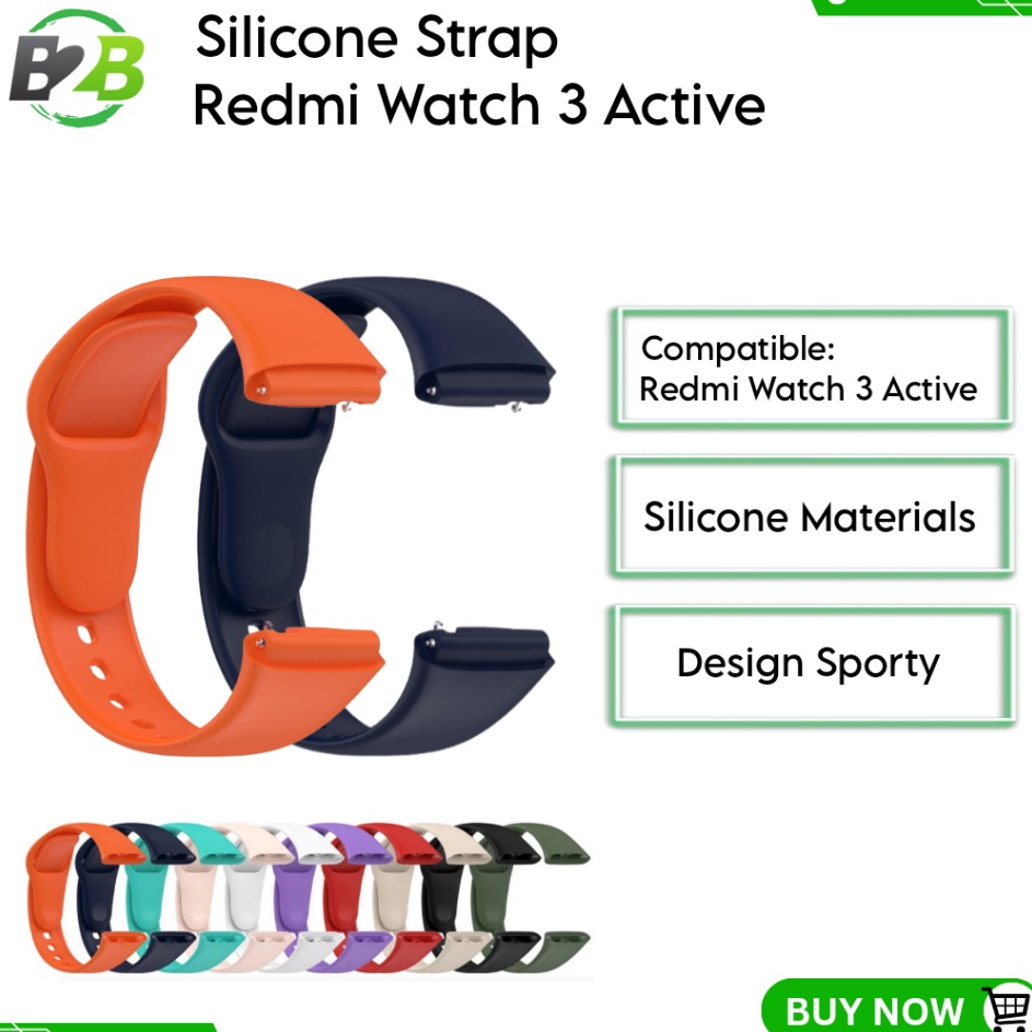 UA Silicone Strap for Redmi Watch 3 Active Tali Jam Tangan Rubber