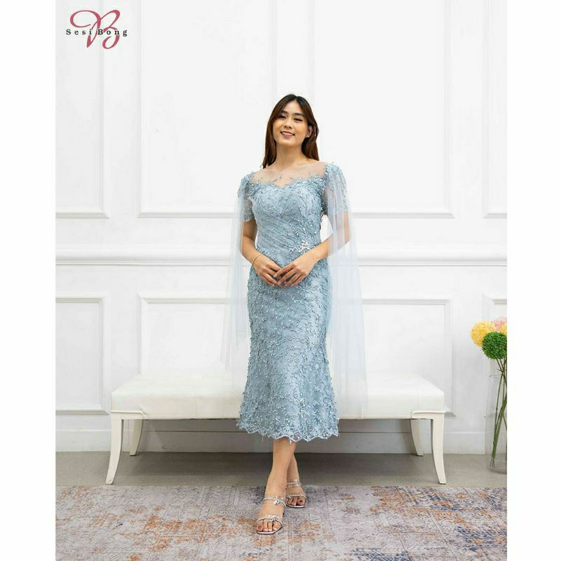 Gaun Pesta 8235 Dusty Blue