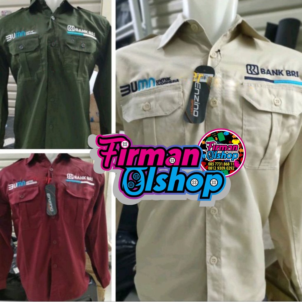 Bigsize Kemeja Bank BRI baju Bank BRI seragam bank BRI Pdh Bank BRI baju kerja bank BRI kemeja kerja