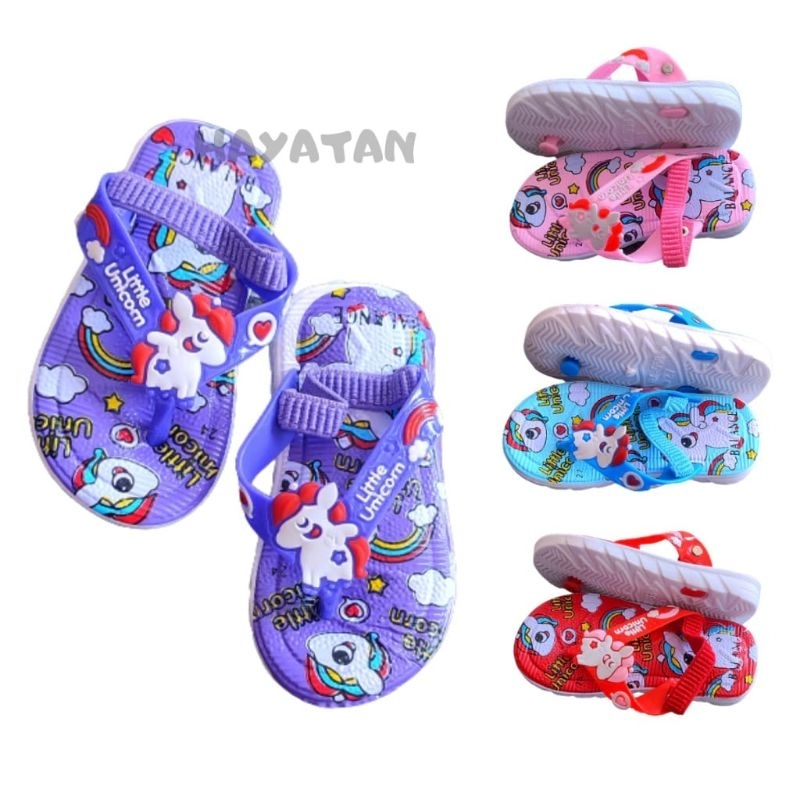 SANDAL ANAK Perempuan Sendal Tali Collin Kecil Slip On Karakter BTS BT21