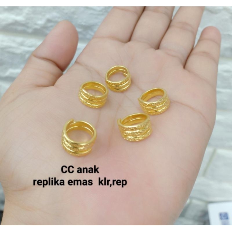 Cincin Anak Replika Emas 24k, Cincin Lilit Anak