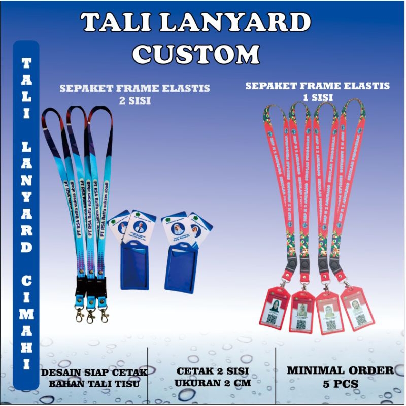 

SEPAKET LANYARD,ID CARD,FRAME CASE ELASTIS 2 MUKA/1 MUKA