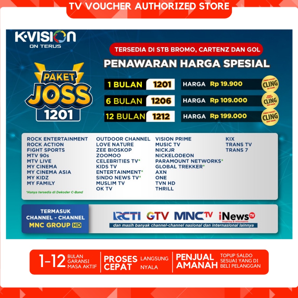 SP Paket JOSS K VISION 3 Hari18 Hari Paket Anak KVision v Paling Dicari
