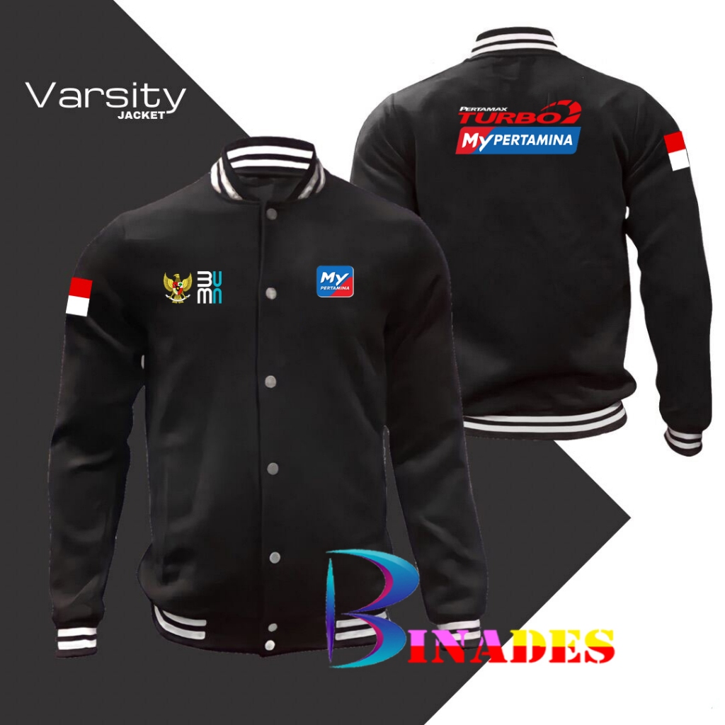Jual JAKET myPERTAMINA LOGO DADA DAN PUNGGUNG PERTAMAX TURBO PERTAMINA Binades