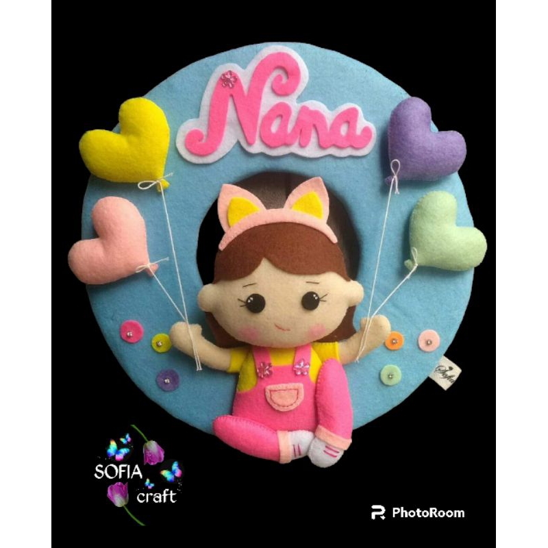 Hiasan nama anak dari kain Flanel