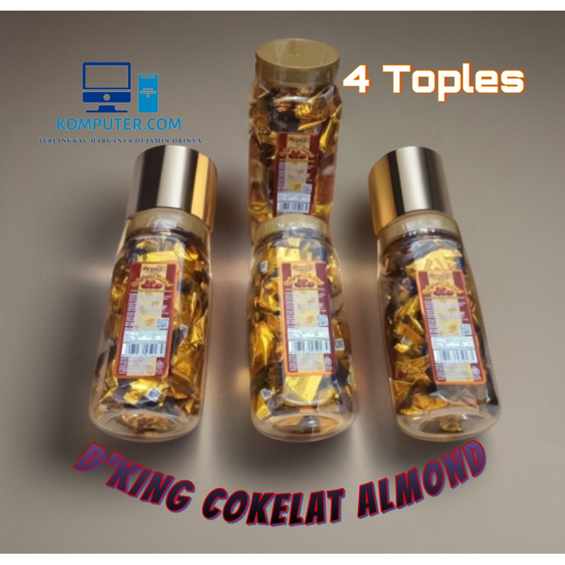 

Almond coklat almond d'KING 1 pak 4 toples enak dan Gurih untuk sajian di meja