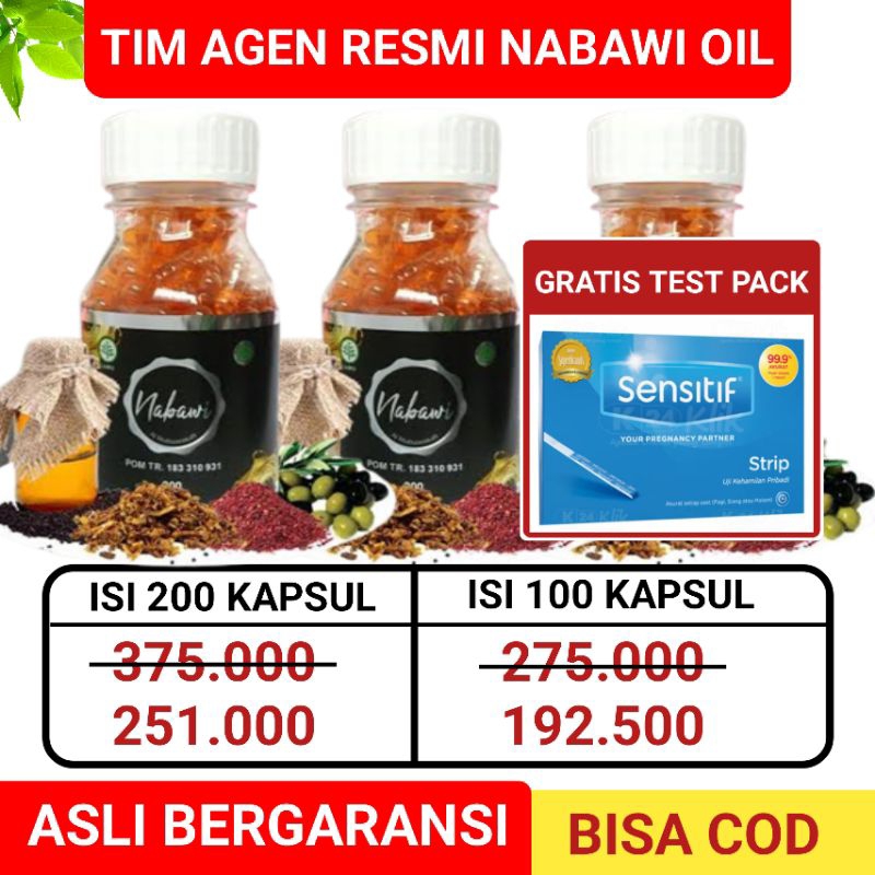 Nabawi Oil Untuk Promil Habbatusauda Nabawi Oil  Original Bergaransi Bisa COD