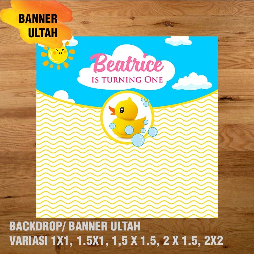 BEBEK BANNER/ DEKORASI, HAPPY BIRTHDAY, SPANDUK, BANNER ULANG TAHUN/ BACKDROP/ SPANDUK ULANG TAHUN U