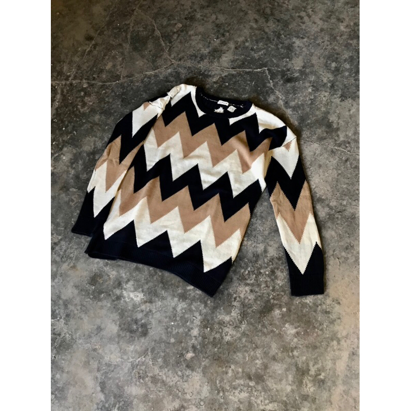 lepsim zigzag pattern knitwear