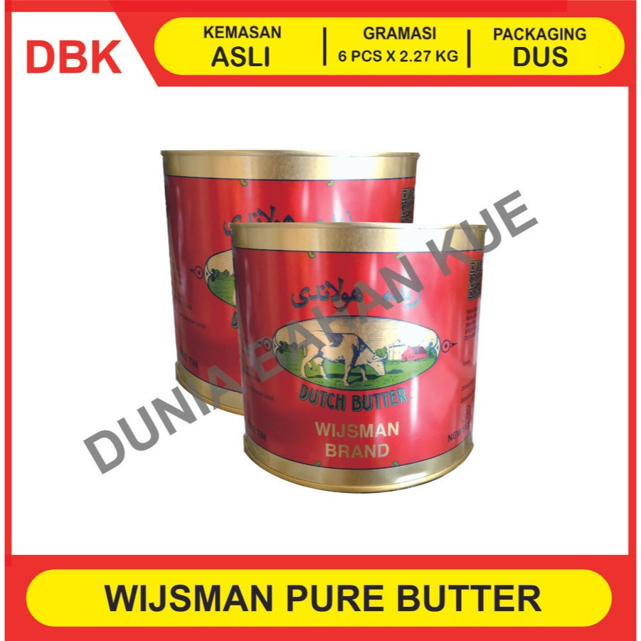 

WIJSMAN WISMAN SALTED BUTTER MENTEGA KALENG 2.27 KG - 1 DUS 6 PCS