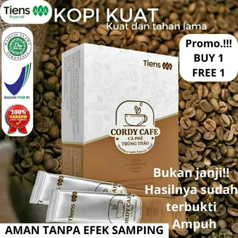 Cordy Cafe Tiens Kopi Kuat Pria Tahan Lama Obat Kuat Dewasa Pria Kopi Pria Tahan Lama Original 100% 